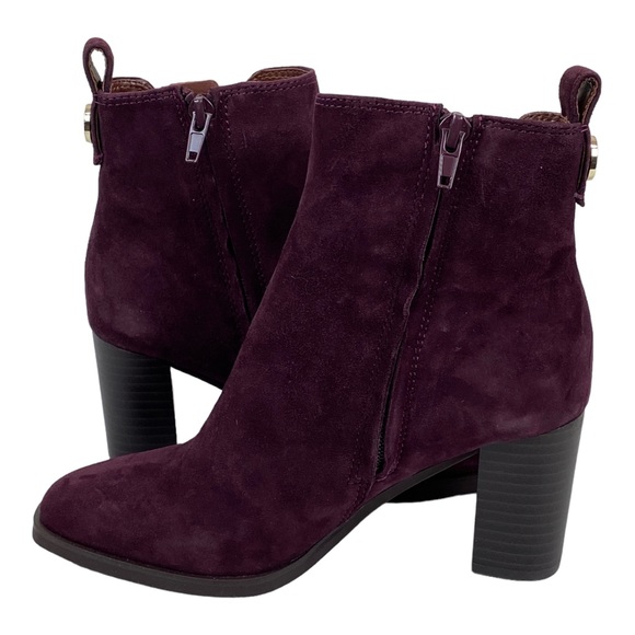 Giani Bernini Brigittie Suede Ankle Chelsea Boots Wine Shoes Size 5 - Picture 8 of 13